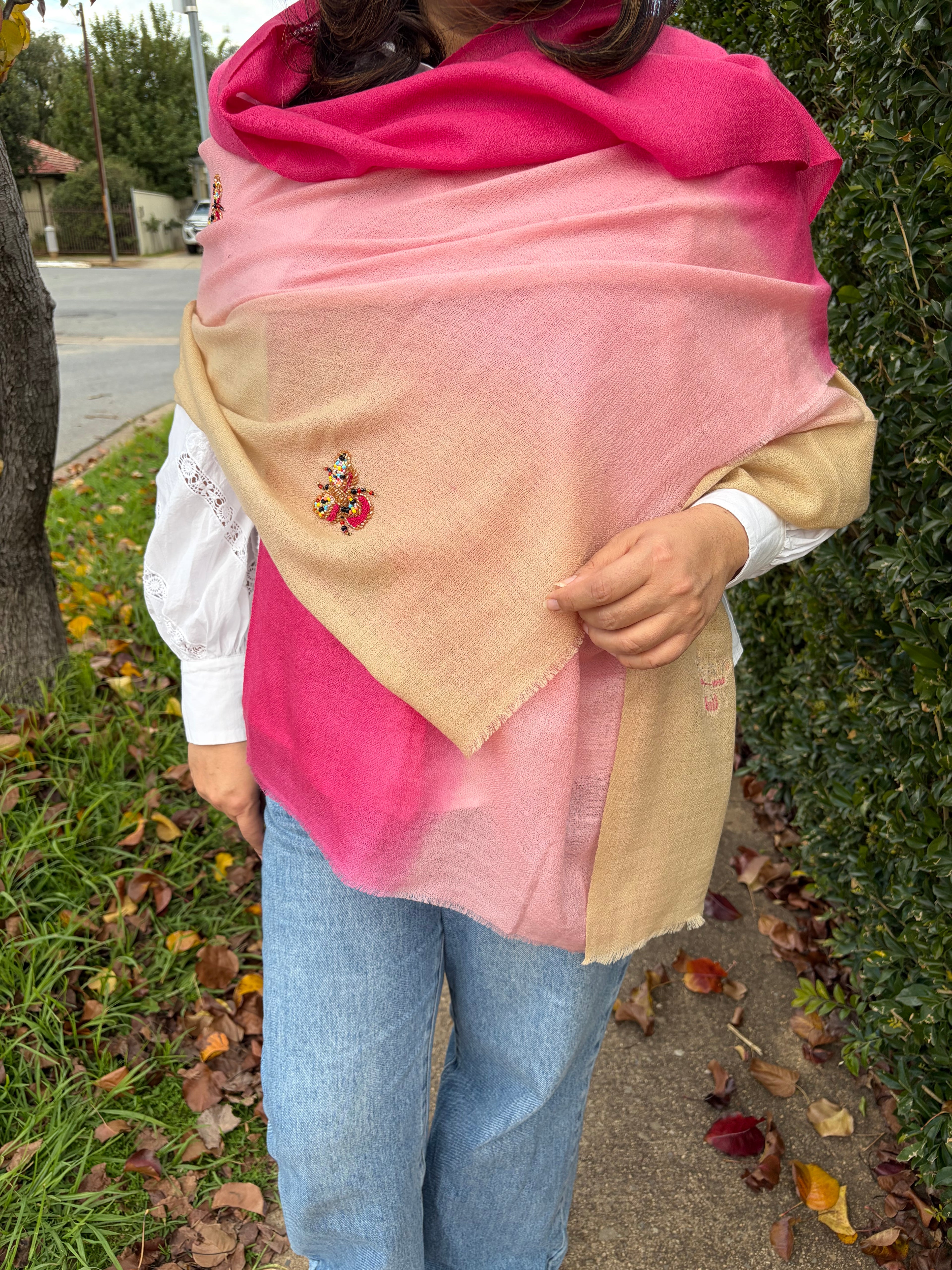 Beaded Wool Stole