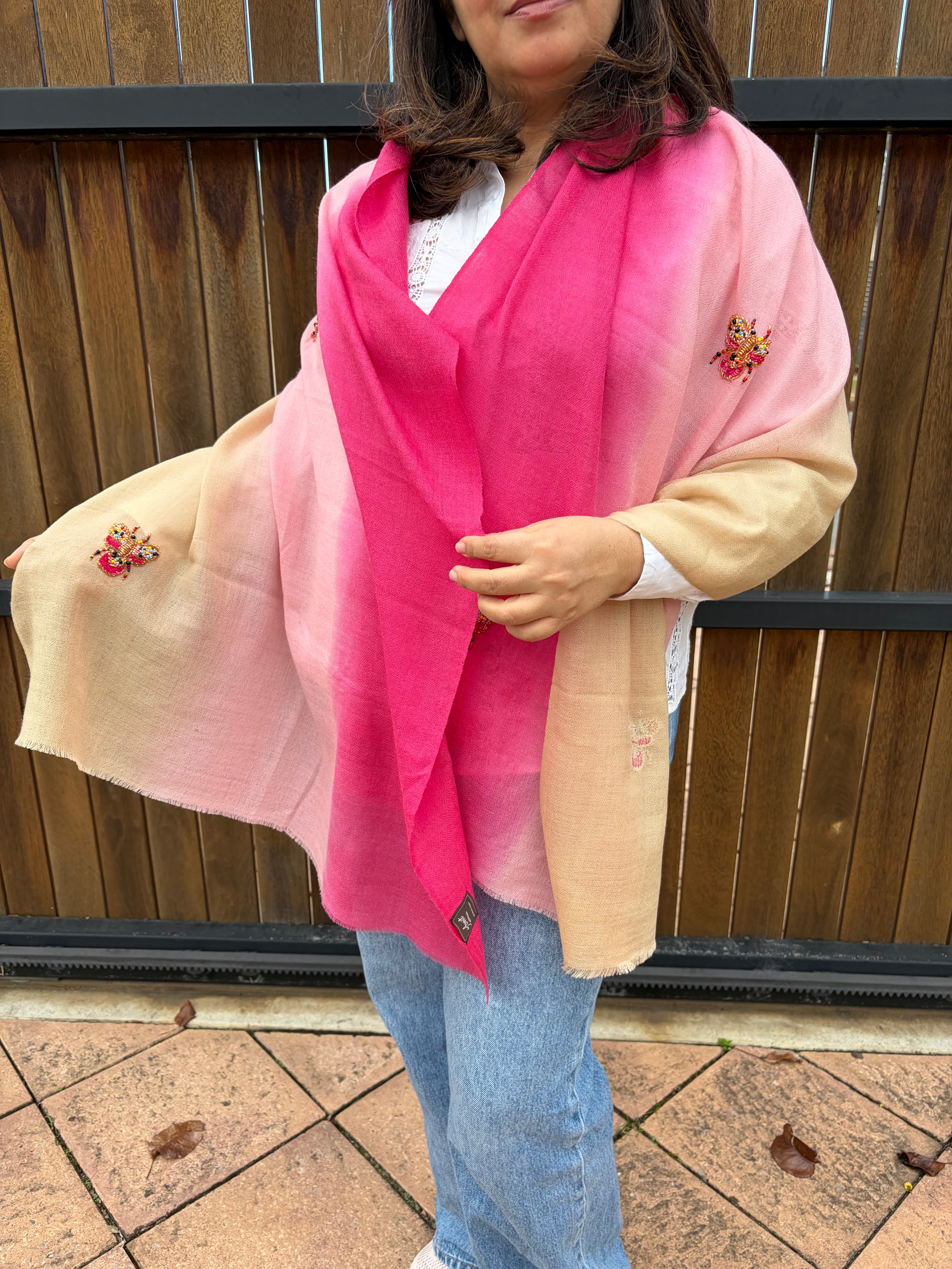 Beaded Wool Stole