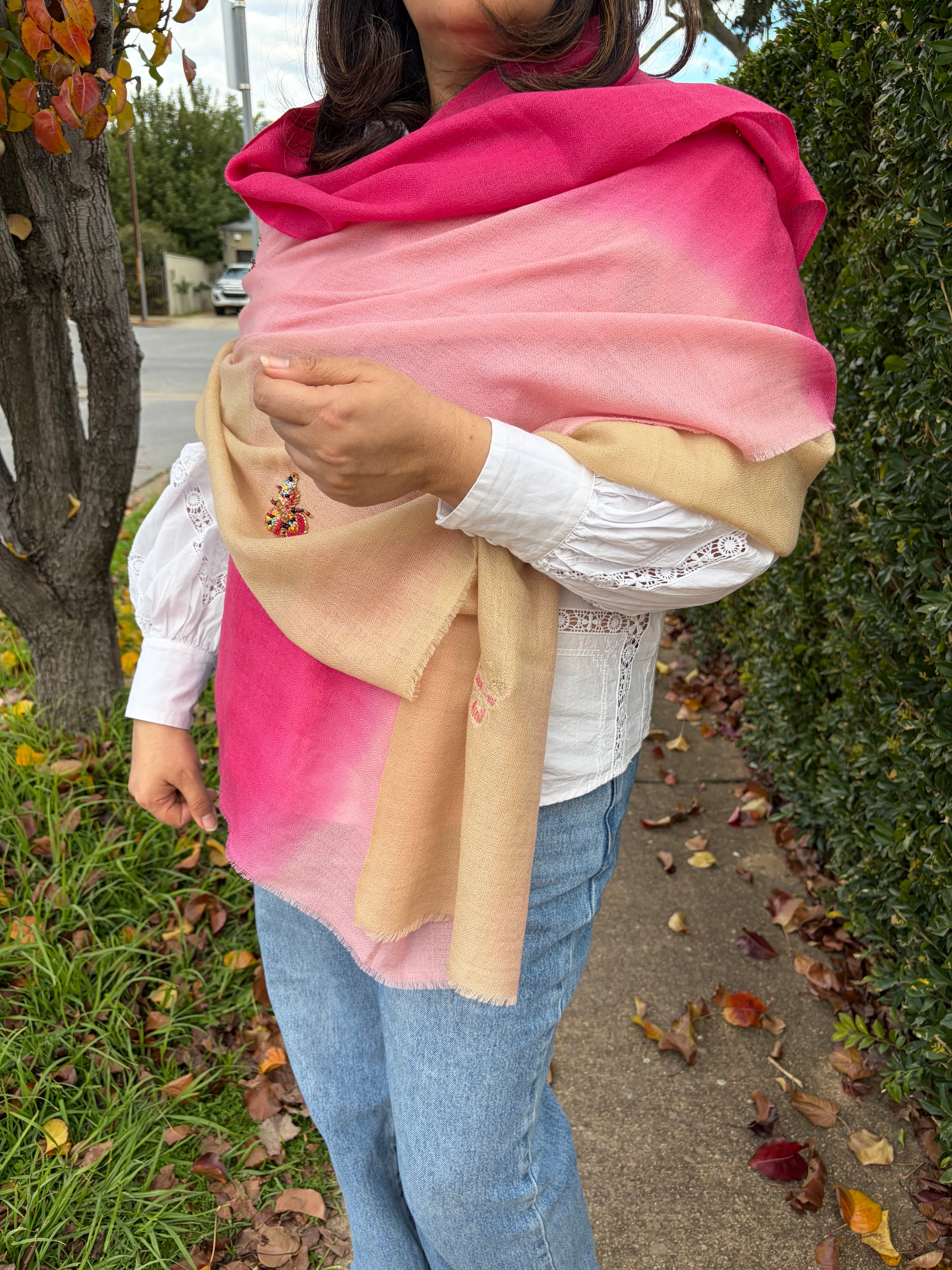 Beaded Wool Stole
