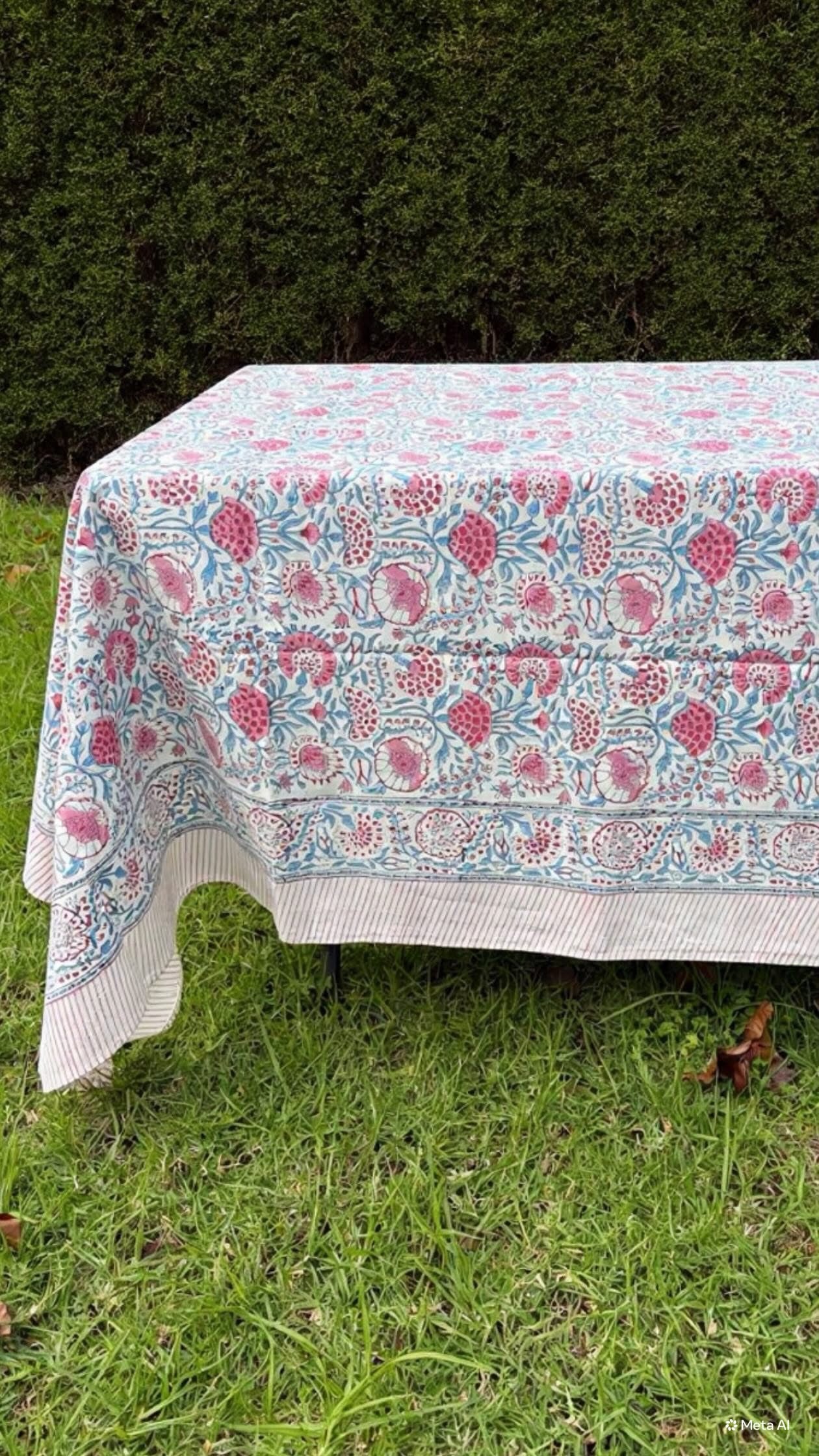 Marigold Hand-Block Printed Table Cloth